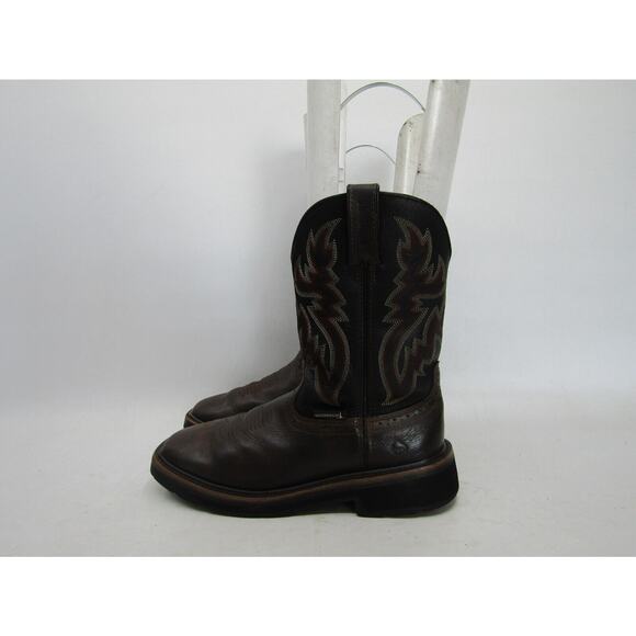 Wolverine Mens Size 8.5 M Black Brown Leather Cowboy Western Boots main image 11